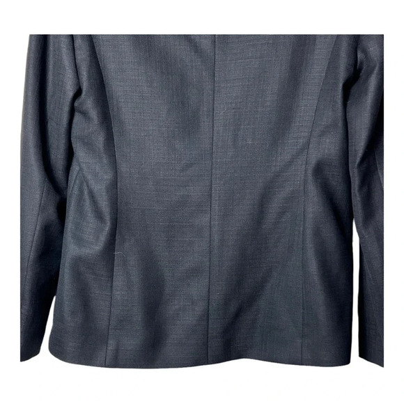 0378W. ZANELLA LONG SLEEVE MOCK NECK BLAZER BLACK IN COLOR MADE IN ITALY SIZE 6 - Picture 9 of 9